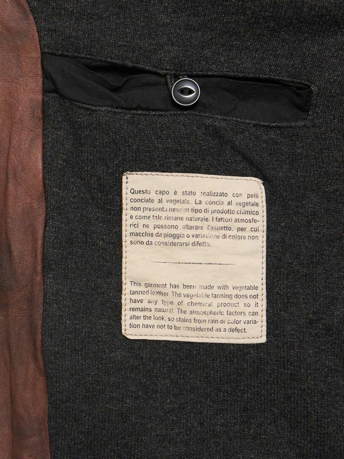 GIORGIO BRATO Bleached Leather Jacket Giorgio Brato