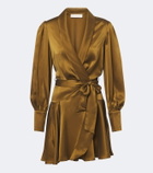 Zimmermann Silk satin wrap dress