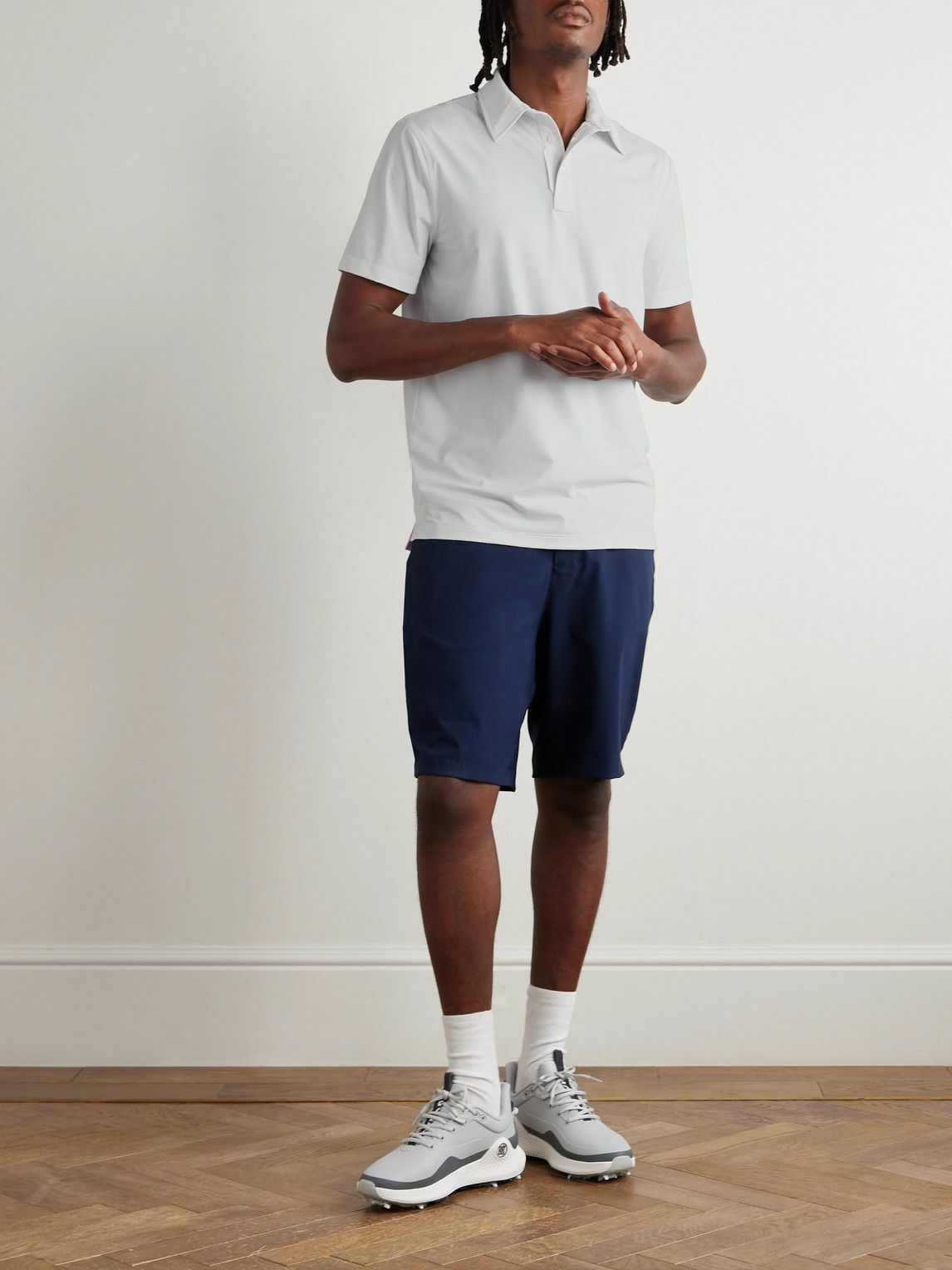 G/FORE - Stretch-Jacquard Golf Polo Shirt - Gray