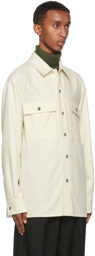 Jil Sander Off-White Compact Wool Shirt Jacket