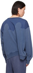 Maison Margiela Blue Paneled Sweatshirt