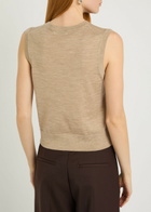 Anine Bing Moni Wool and Cashmere-blend Tank Taupe