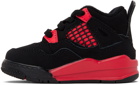 Nike Jordan Baby Black & Red Jordan 4 Retro Red Thunder Sneakers