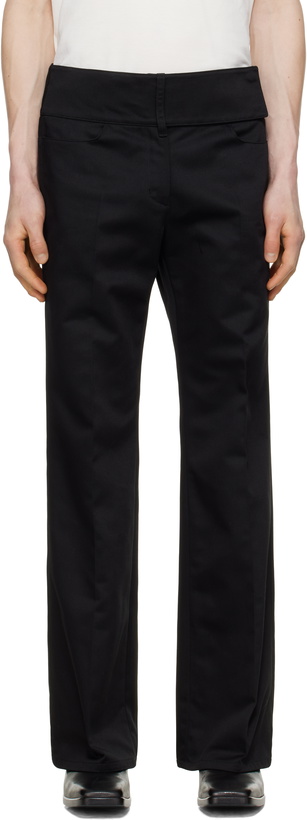 Photo: Courrèges Black Belted Bootcut Trousers