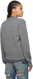 We11done Gray Patch Pocket Cardigan