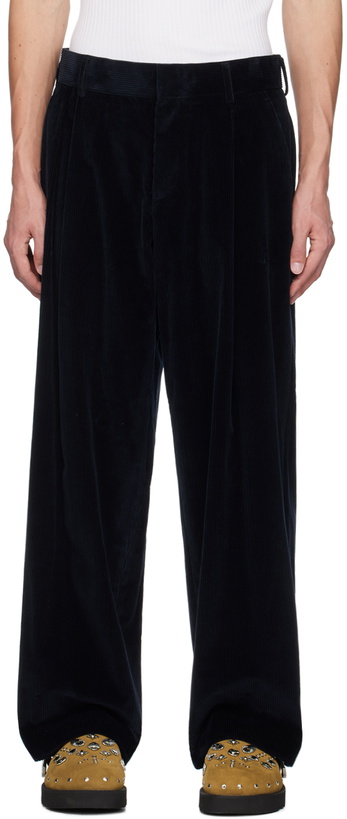Photo: kolor Navy Corduroy Wide Trousers