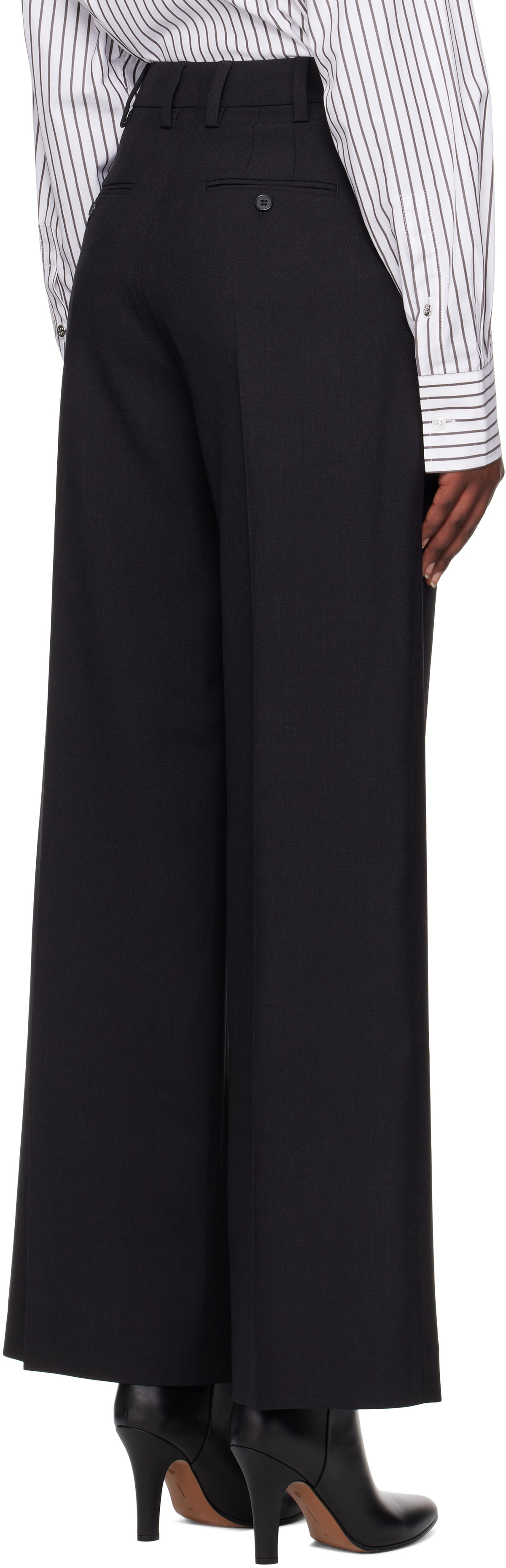 Filippa K Black Darcey Wool Trousers