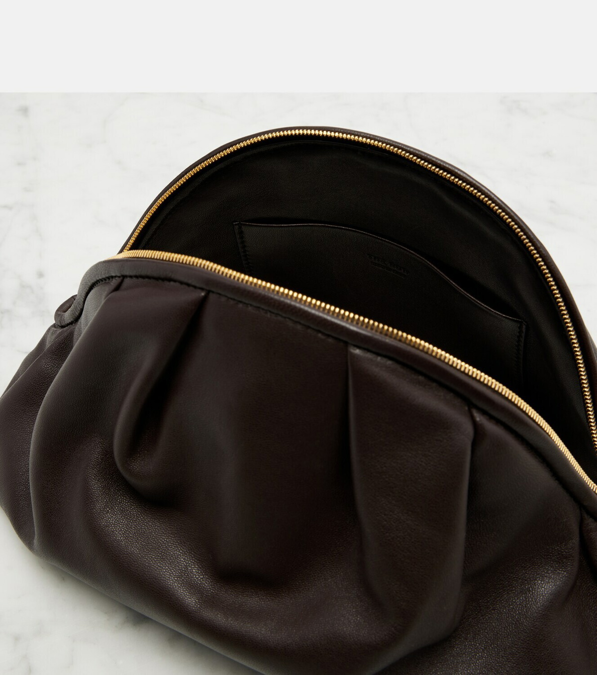 The Row Charlotte Small leather clutch