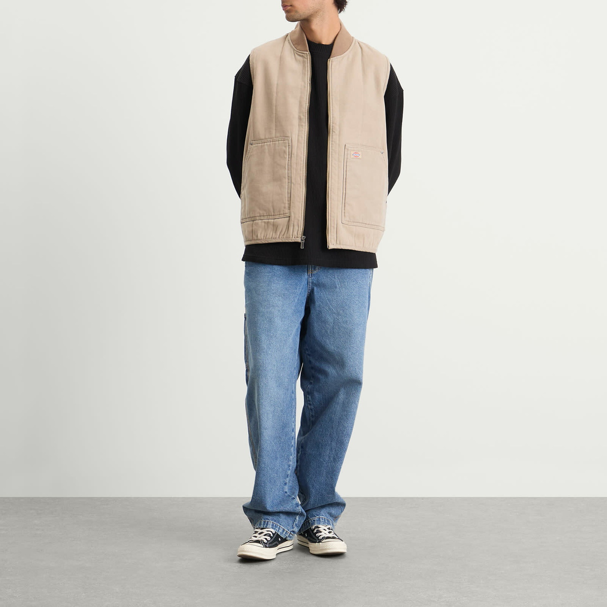Dickies Men's Quilted Canvas Vest in Desert Sand