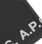 A.P.C. - Logo-Print Leather Billfold Wallet - Black