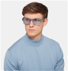 The Reference Library - Eddie Square-Frame Acetate Sunglasses - Blue