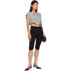 OPEN YY Black Round Cut Capri Shorts