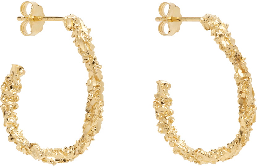 Veneda Carter Gold VC003 Medium Hoop Earrings