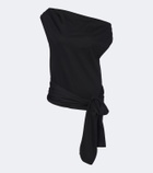Proenza Schouler Zafira asymmetric cotton jersey top