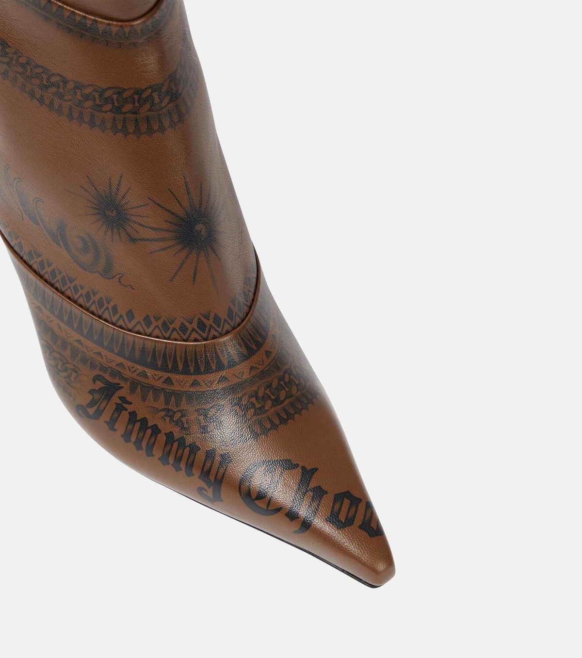 Jimmy Choo x Jean Paul Gaultier Tattoo leather over-the-knee