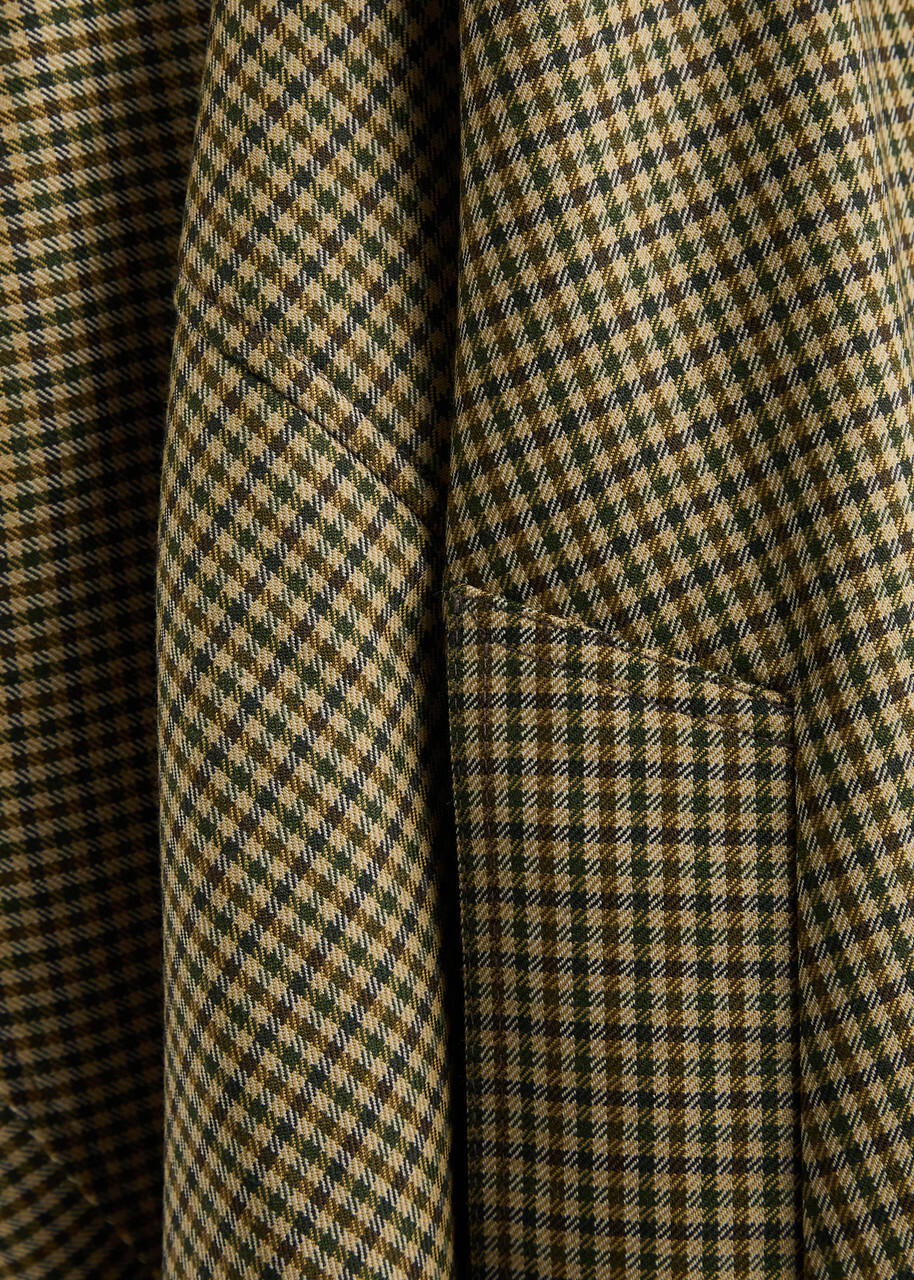 Darkpark Lee Houndstooth Scarf-effect Wool Bomber Jacket Multicoloured