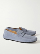 Tod's - City Gommino Logo-Debossed Suede Driving Shoes - Blue