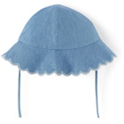 Chloé Baby Blue Scalloped Beach Hat