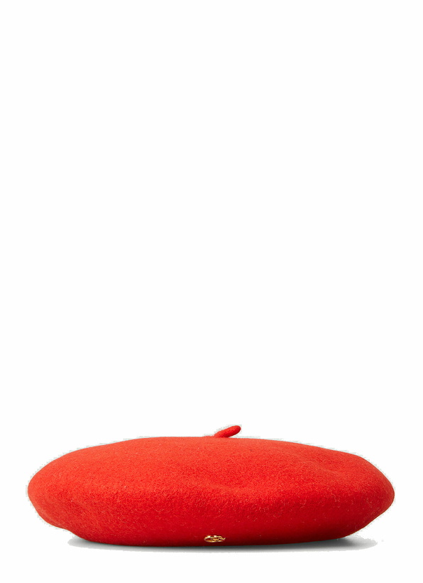 Photo: GG Logo Plaque Beret in Red