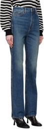 KHAITE Navy 'The Danielle' Jeans