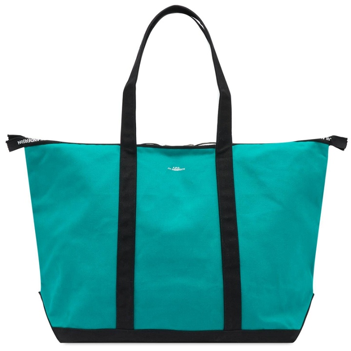Photo: A.P.C. Men's x JW Anderson Zippe Tote Bag in Green