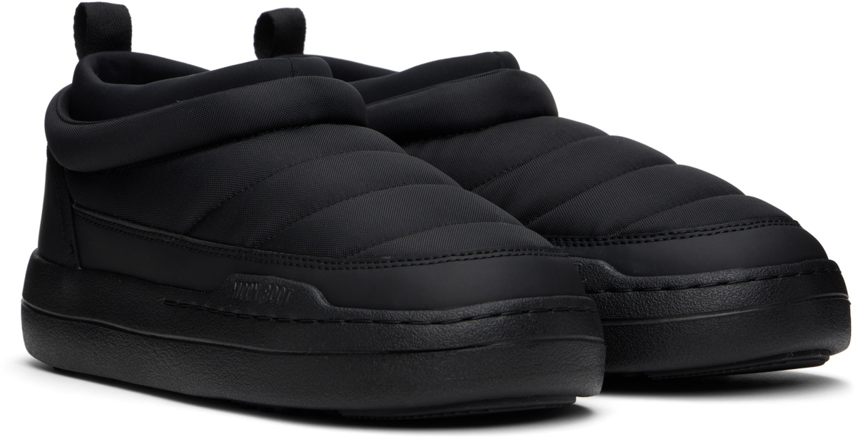 Moon Boot Black Park Soft Nylon Loafers