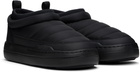 Moon Boot Black Park Soft Nylon Loafers