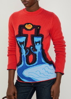 Gabriela Hearst Avichai Intarsia Cashmere Jumper Red