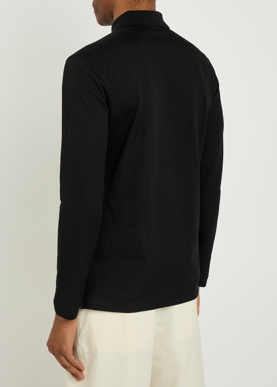 Givenchy Logo-appliquéd Piqué Cotton Polo Shirt Black