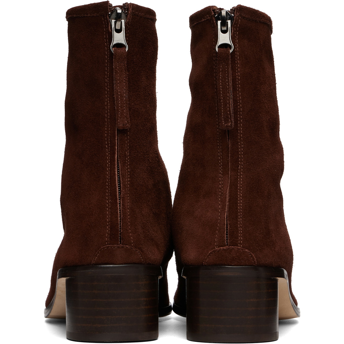 HEREU Brown Juliol Calf Suede Heeled Boots
