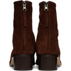 HEREU Brown Juliol Calf Suede Heeled Boots