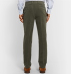 Brunello Cucinelli - Dark-Sage Slim-Fit Cotton and Cashmere-Blend Suit Trousers - Green