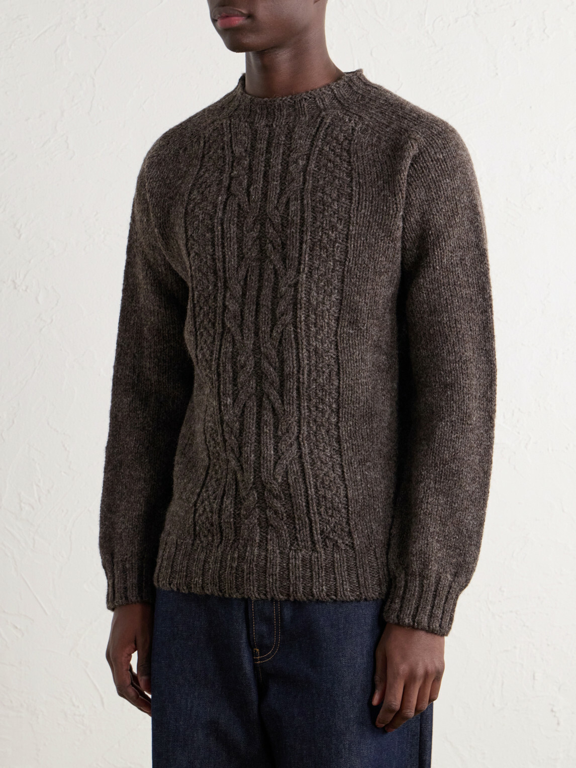 Barbour - Cable-Knit Wool Sweater - Brown