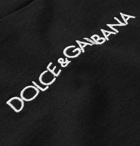 Dolce & Gabbana - Slim-Fit Logo-Embroidered Cotton-Jersey T-Shirt - Men - Black
