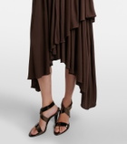 Alaïa Deesse asymmetric jersey midi dress