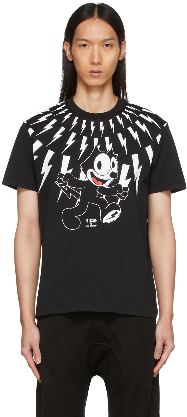 Neil Barrett Black Felix The Cat Edition Fair Isle