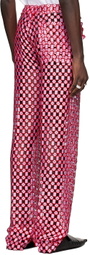 Tokyo James Pink & Red Lace Trousers