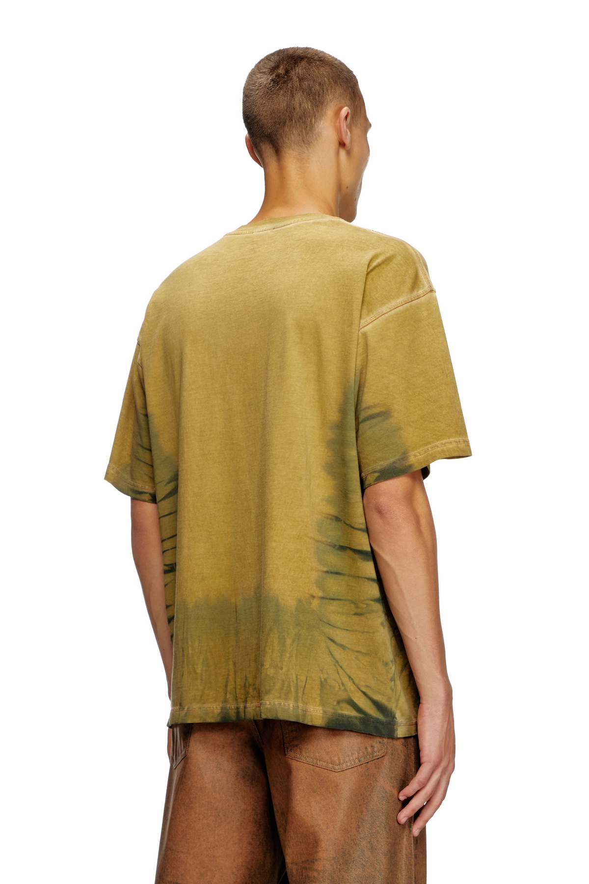 tie dye t shirt brown