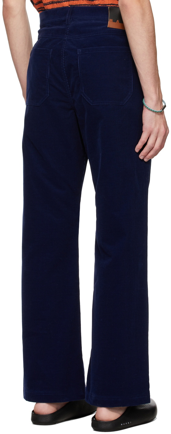 Marni Navy Corduroy Trousers