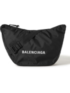 Balenciaga - Logo-Embroidered Shell Messenger Bag
