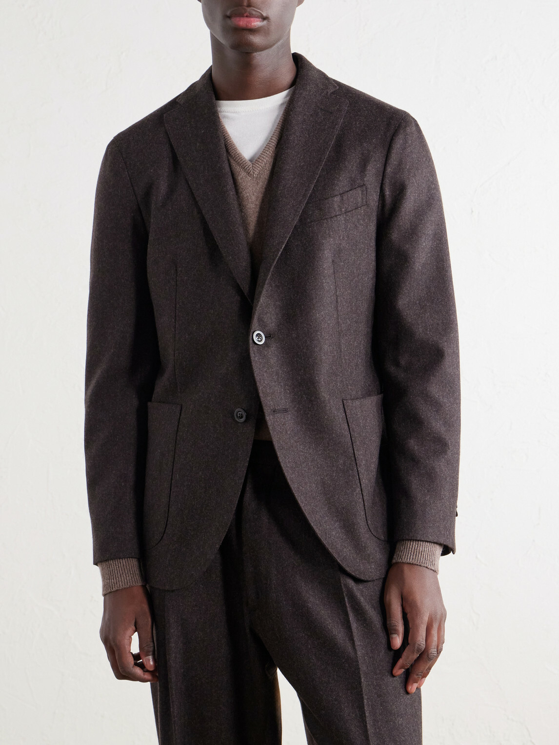 Boglioli - Virgin Wool-Flannel Suit Jacket - Gray