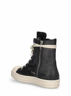 RICK OWENS Leather High Top Sneakers