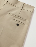 The Row - Rosco Straight-Leg Cotton-Blend Twill Trousers - Neutrals