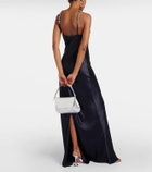Staud Cadence halterneck satin slip dress