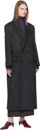 AURALEE Gray Cashmere Moleskin Coat
