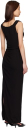 Vivienne Westwood Black Long Ginnie Amber Maxi Dress