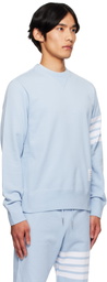 Thom Browne Blue Classic Loopback 4-Bar Sweatshirt