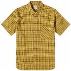 Polar Skate Co. Men's Mitchell Short Sleeve Check Shirt in Yellow