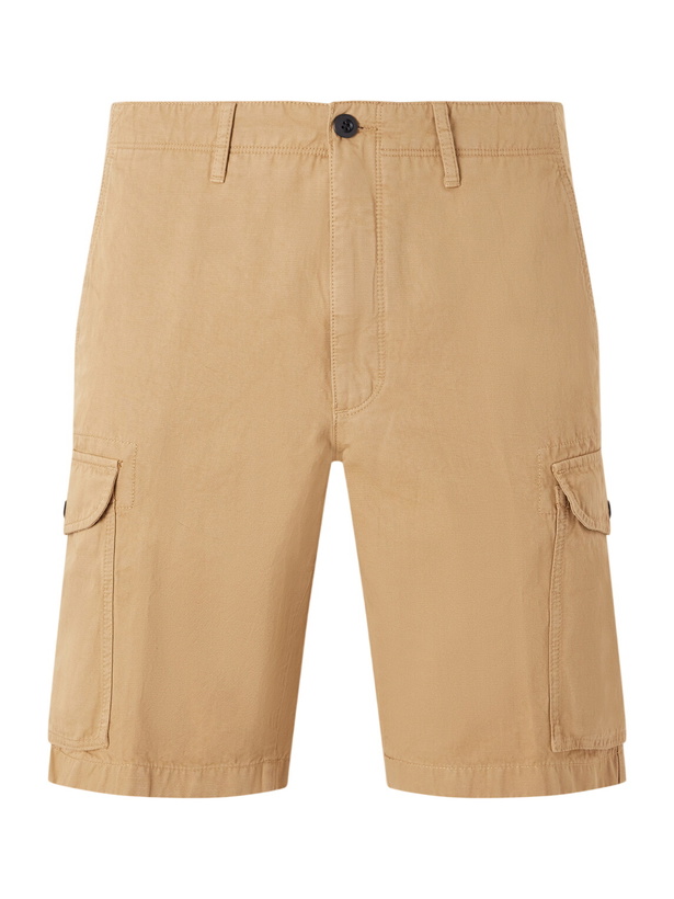 Photo: Slowear - Straight-Leg Cotton and Linen-Blend Shorts - Neutrals