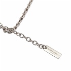 Saint Larent Men's Anker Chain Necklace in Argent Oxyde